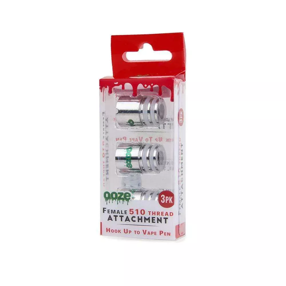 Ooze Female 510 Thread Base Attachments – 3 Pack