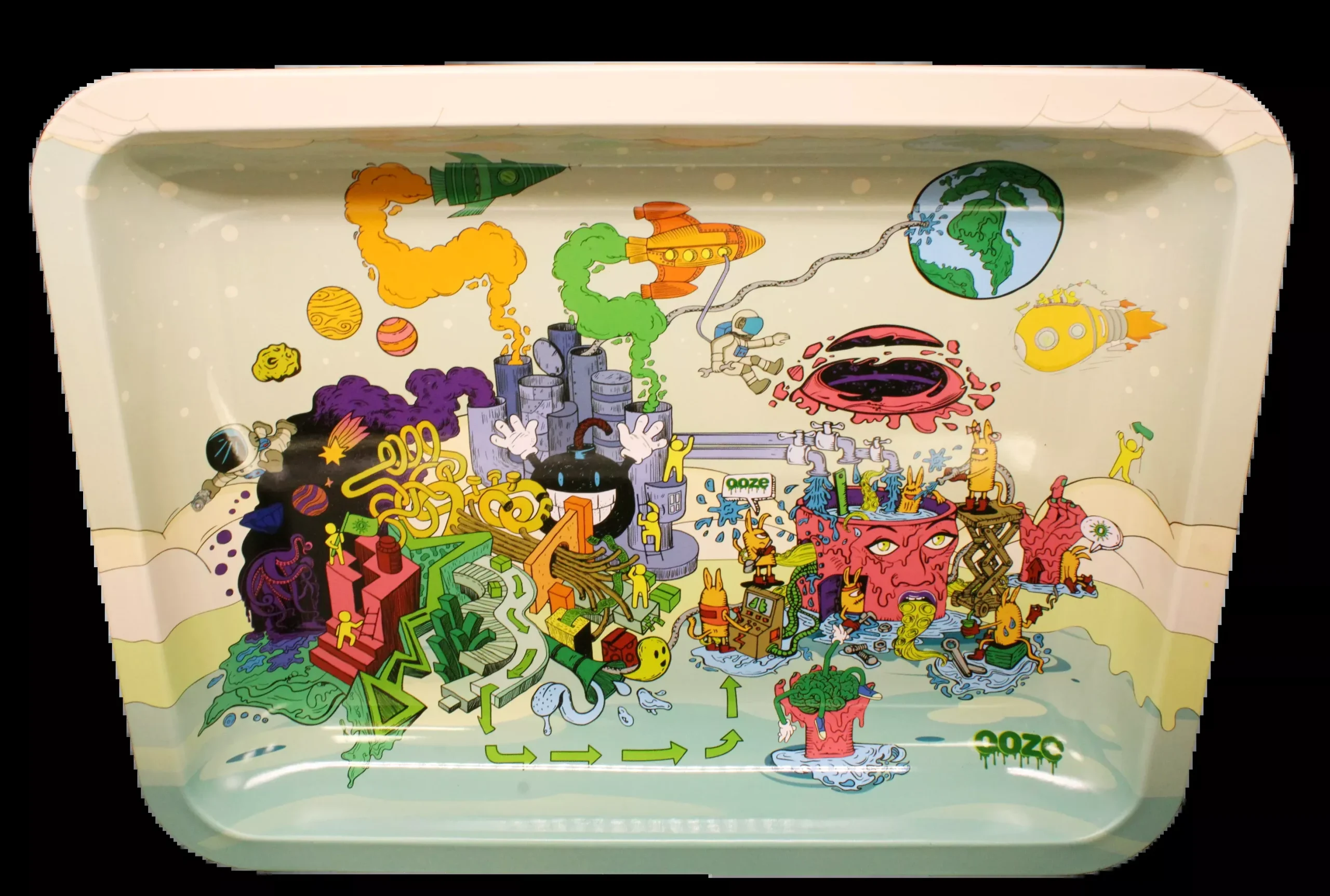 Ooze Graphic Metal Rolling Tray – Large Size