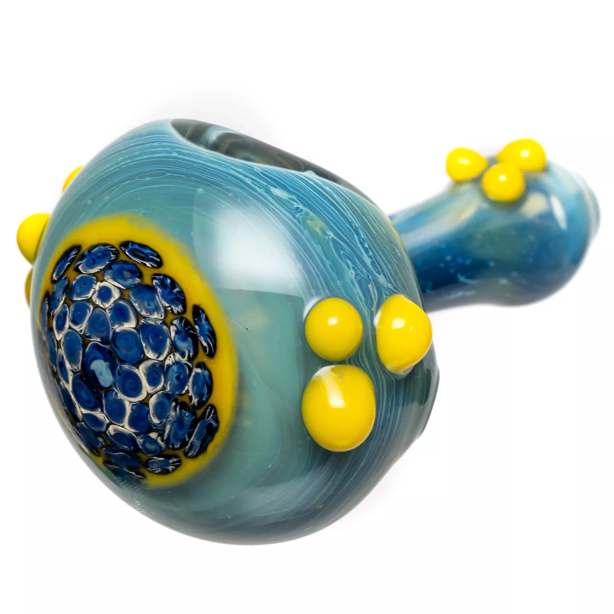 Orian - Honeycomb Spoon - Light Blue & Canary