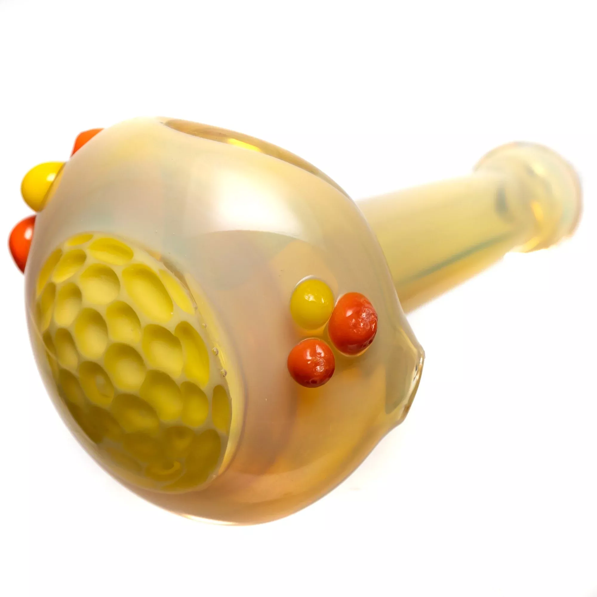 Orian - Honeycomb Spoon - Silver Fume w / Yellow & Orange Accents