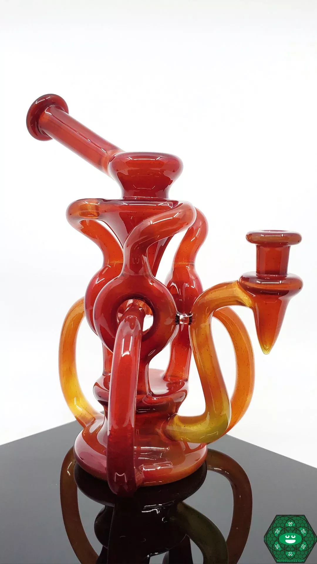OTW Glass - Rainbow Satin TDTDR Recycler with 7-Hole Perc