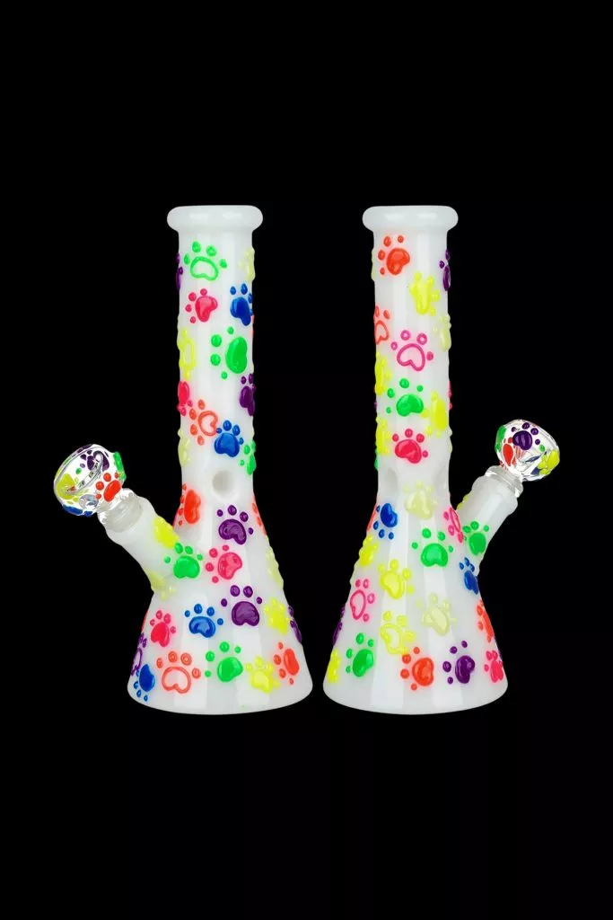 Paws for the Cause Glow in Dark Beaker Bong