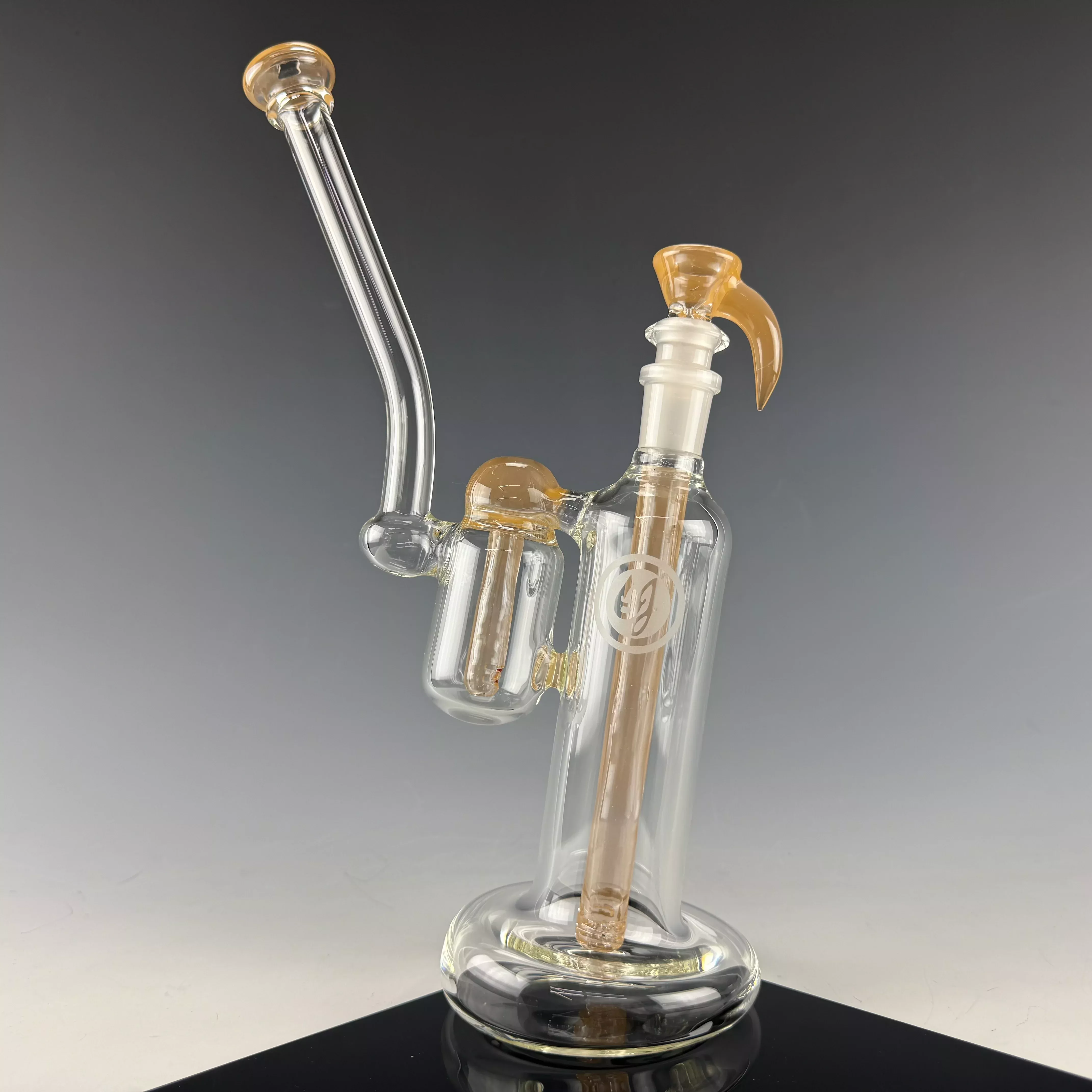 "Peach" Double Bubbler by OJ Flame
