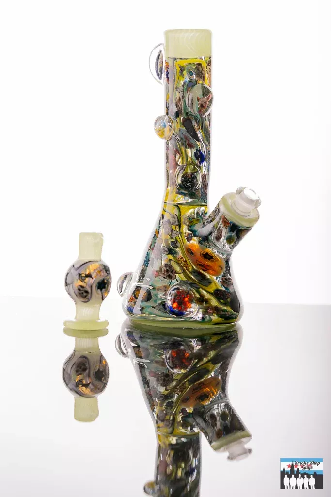 PeeJay Glass Millie Minitube with Spinner Cap – Assorted Colors and Unique Design