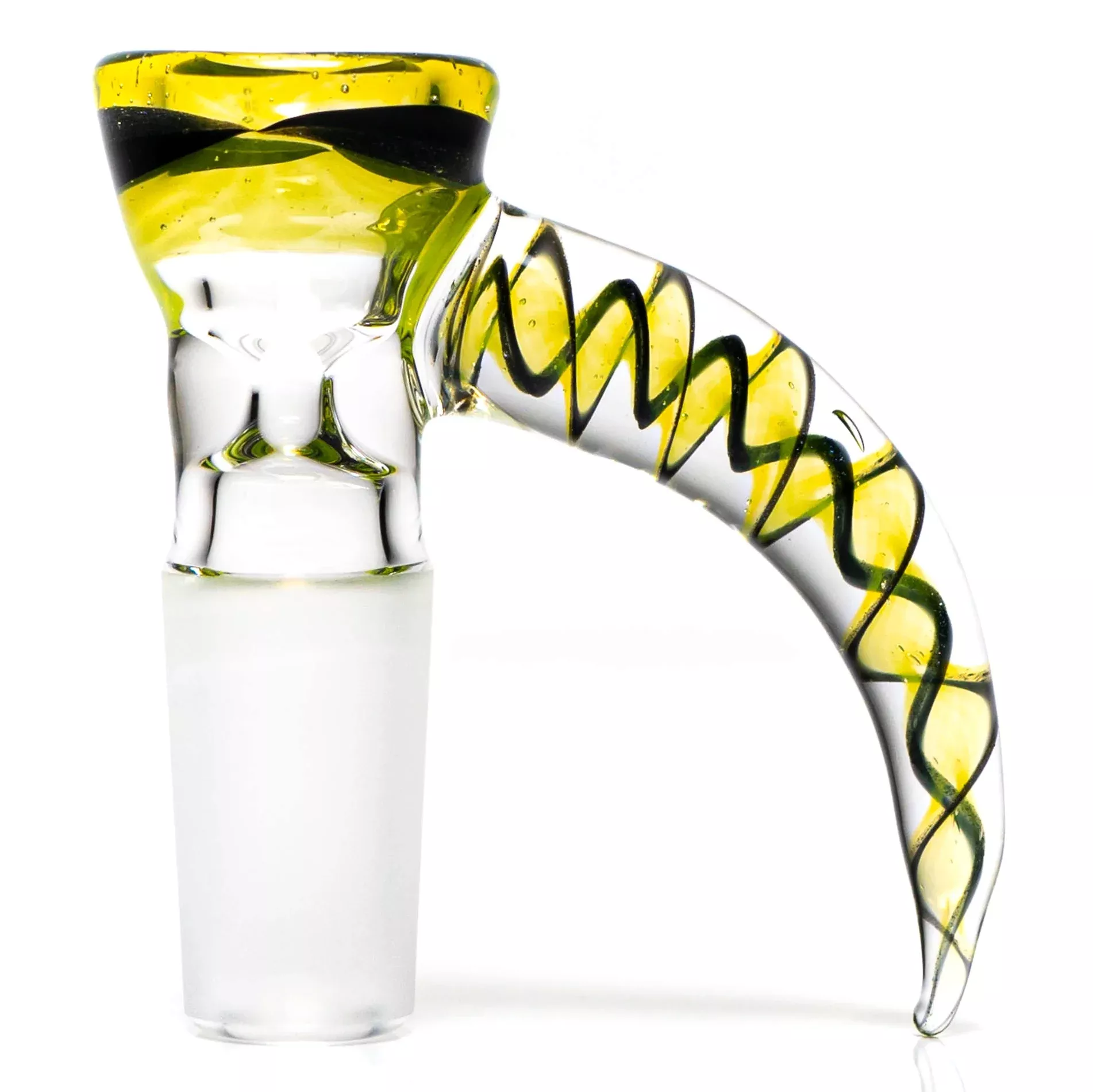 Pho_Sco - Single Hole Linework Horn Slide - 14mm - Lemon Drop, Steelwool & Black #1