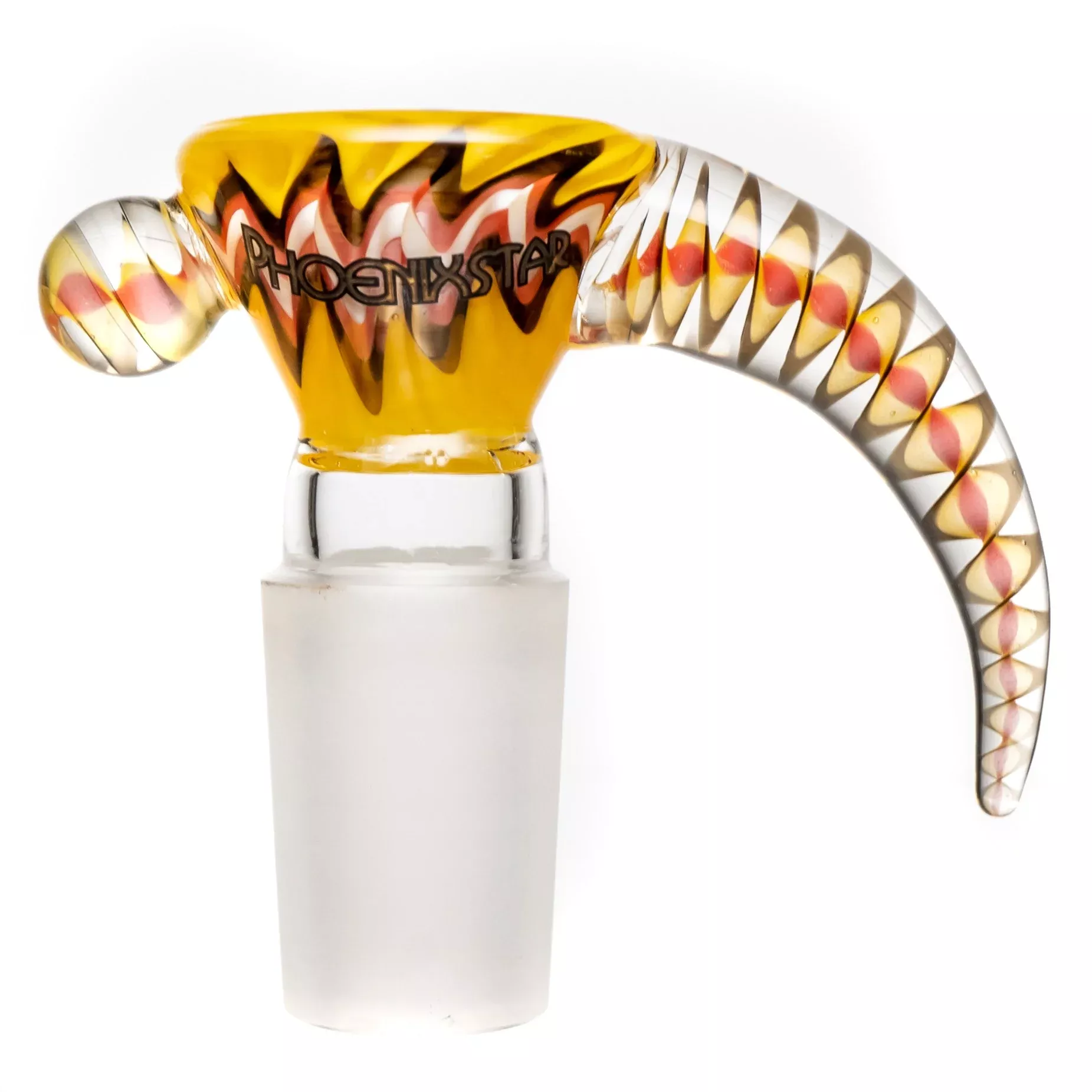 Phoenix Star - Worked Slide - Multi Hole - 18mm - Yellow & Red Wag