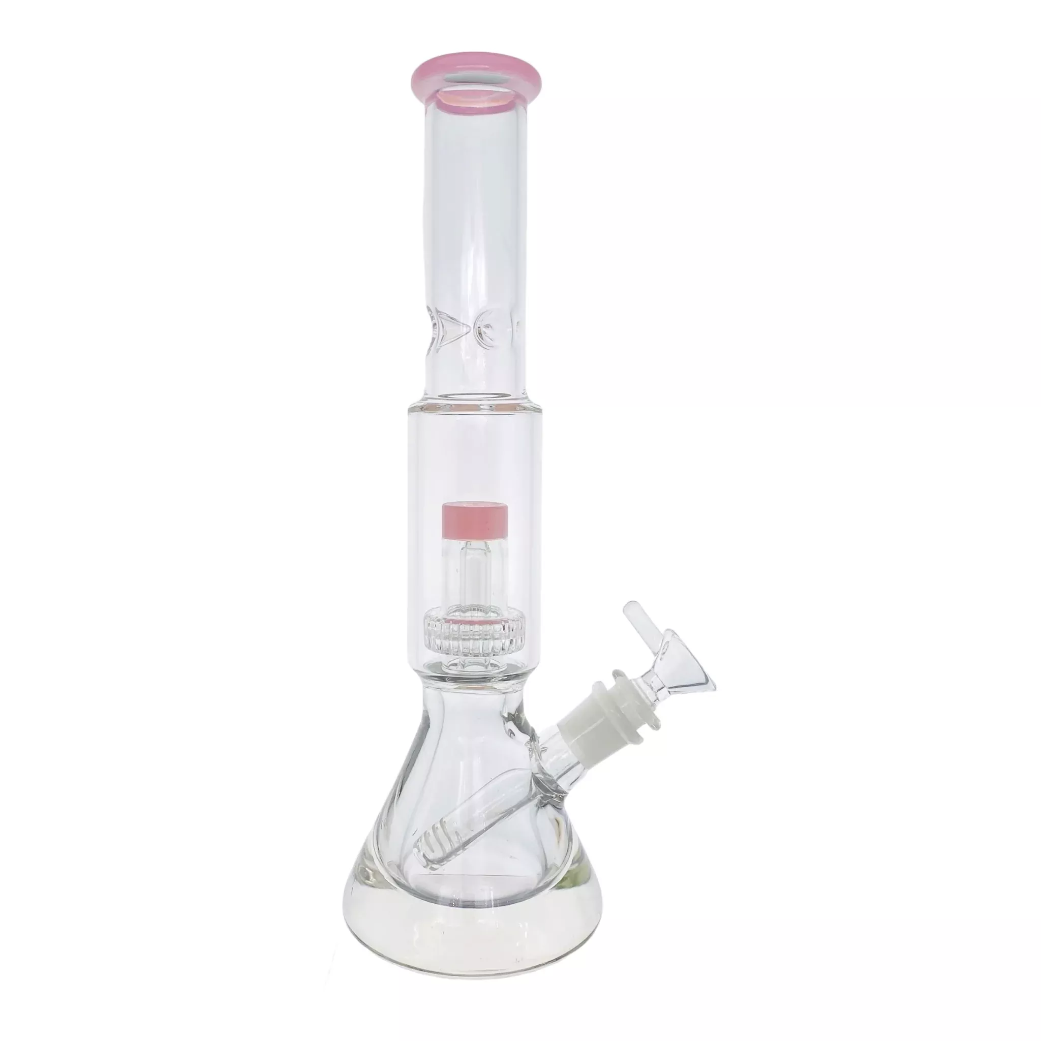 Pink Bong With Perc & Extra Thick Beaker Base 12 Inches