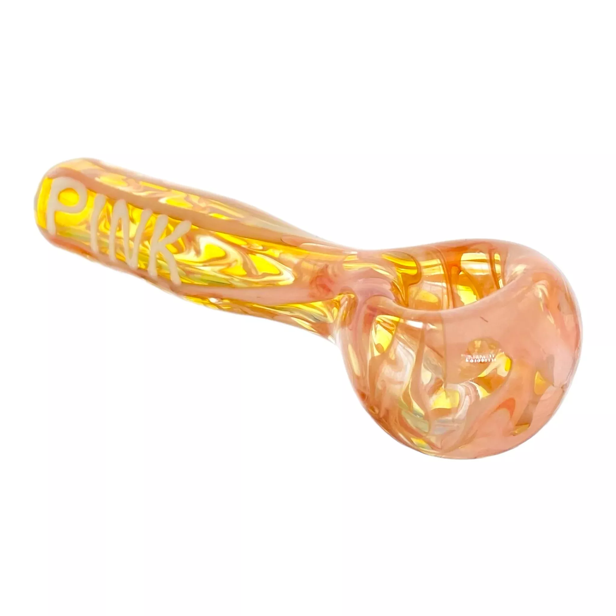 Pink Glass Hand Pipe With Pink Wrap And Rake