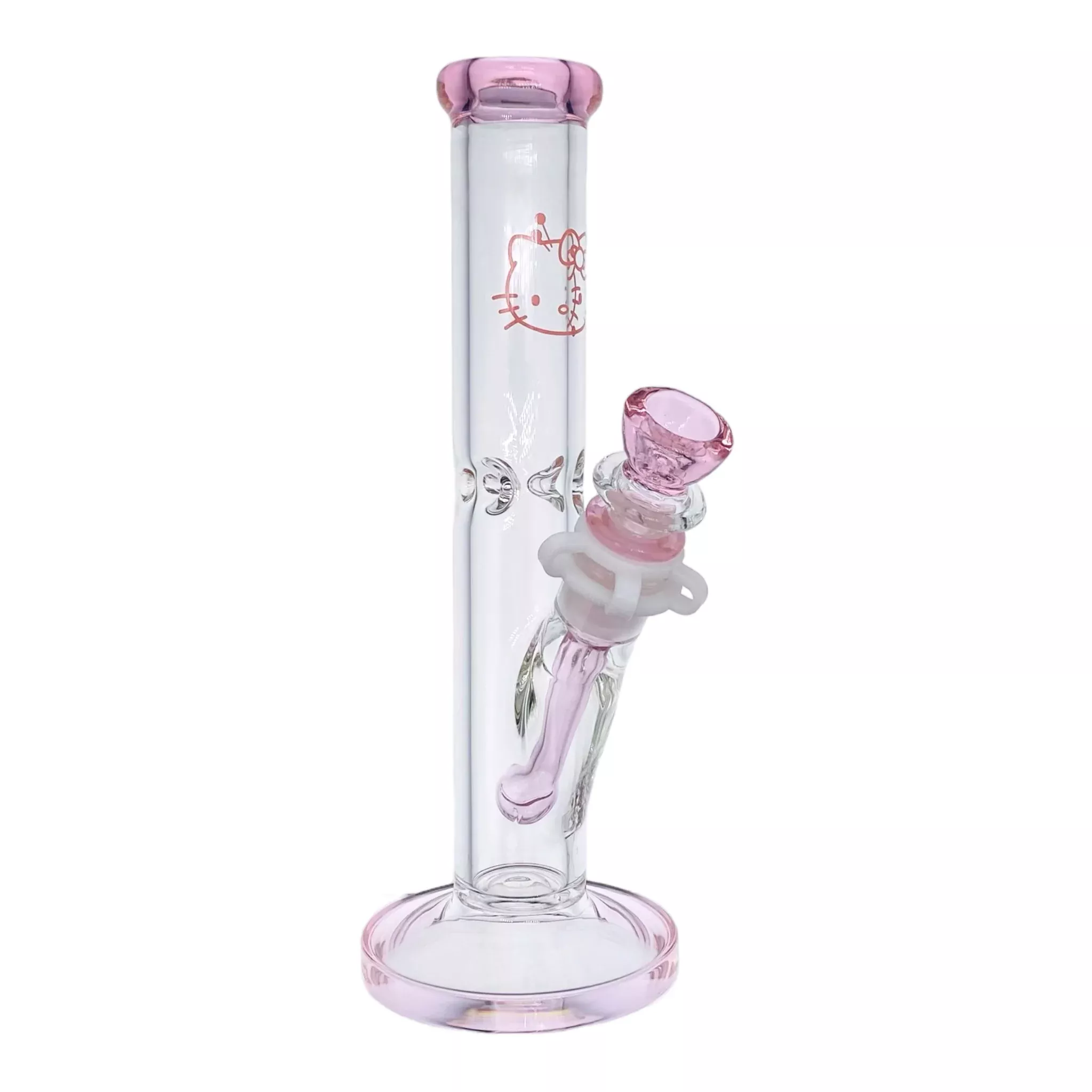 Pink Hello Kitty Straight Tube Bong 10 Inch
