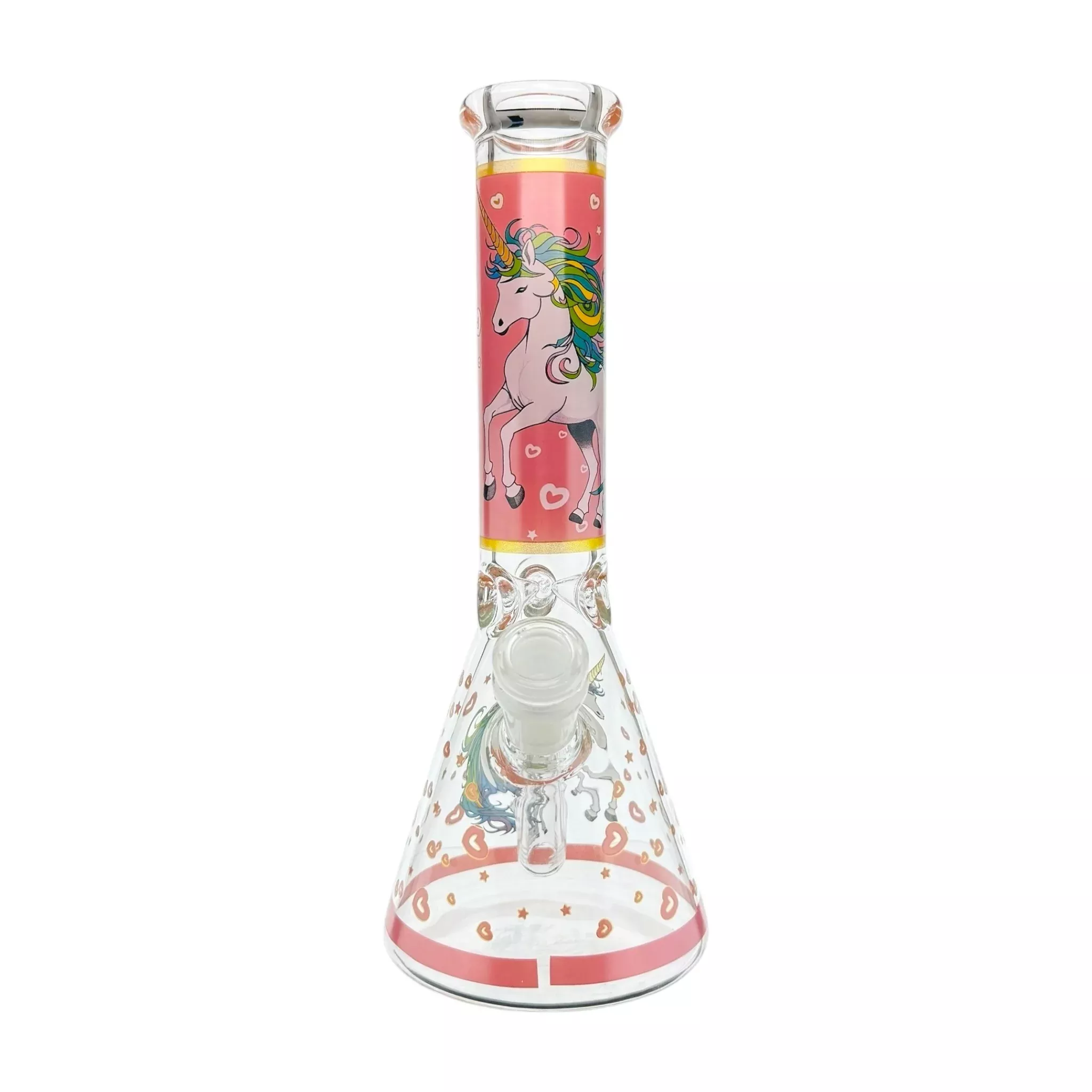 Pink Water Pipe With Unicorn 10 Inch Water Pipe