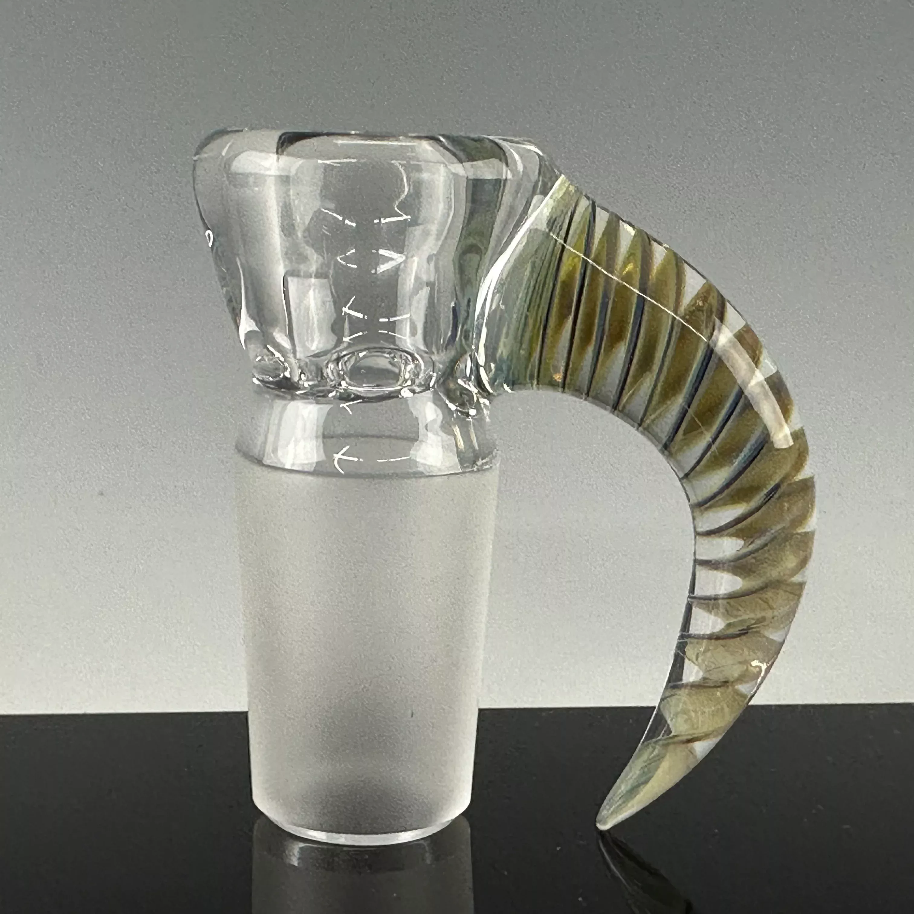 "Plum Crazy" Partial Accent 18mm 4 Hole Slide by Moose Glass