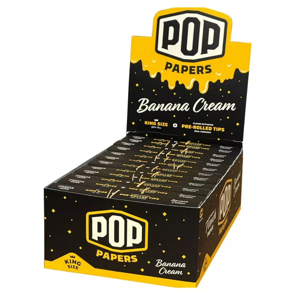 Pop Cones King Size with Flavored Tips - Wholesale Display Box