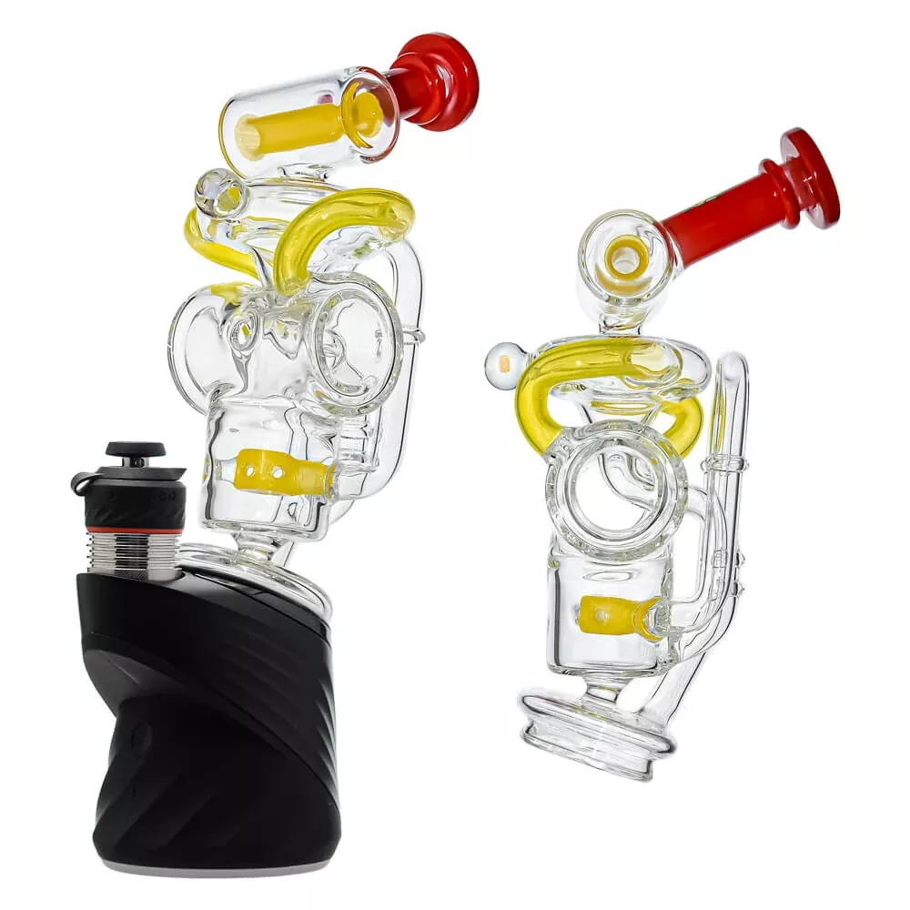 Premium Swiss Recycler Glass Attachment w/ Encased Opal for Puffco Peak OG & Pro | Calibear