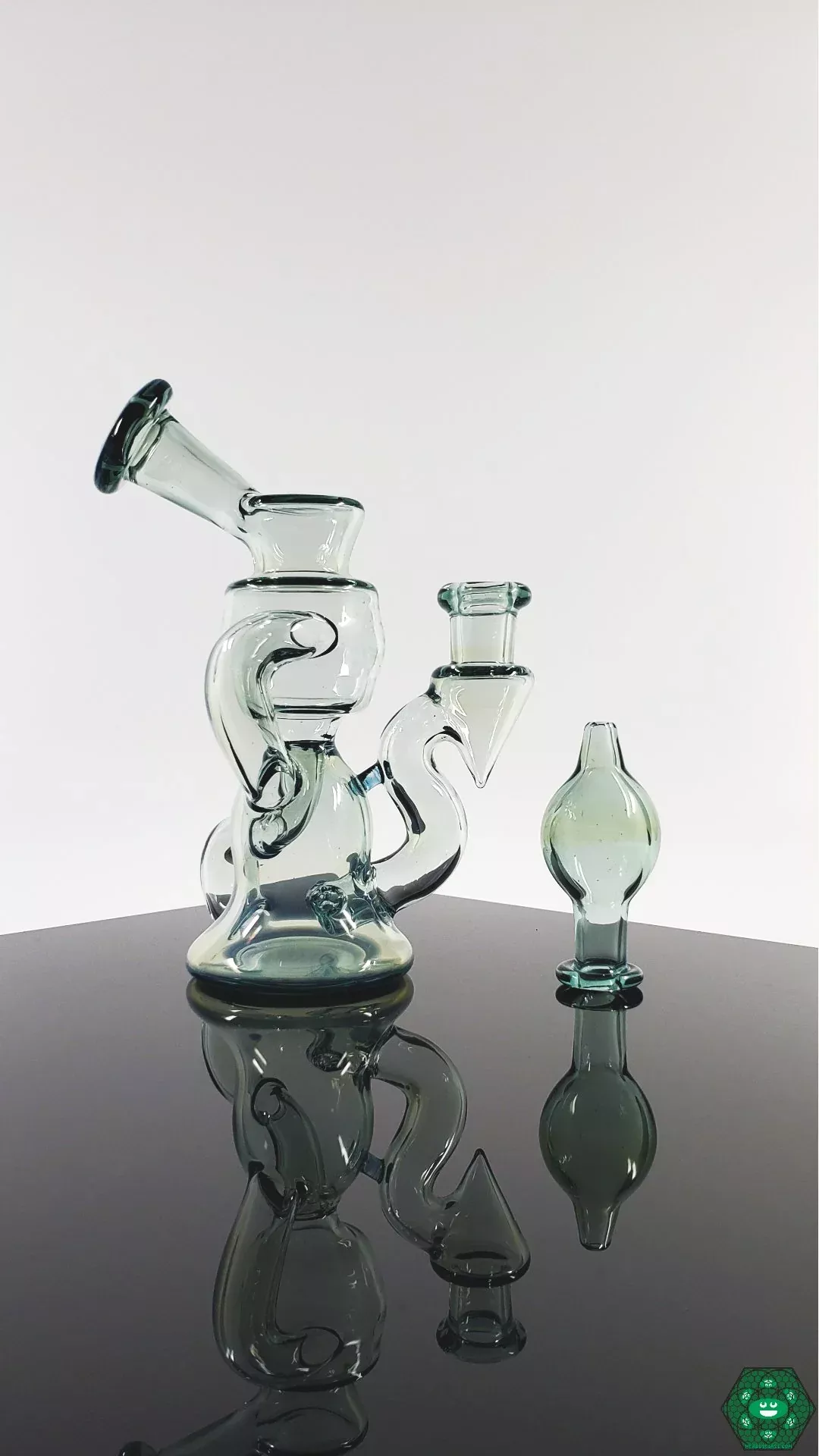 Professor Dank Mini Klein Recycler - Compact Glass Rig for Pure Hits