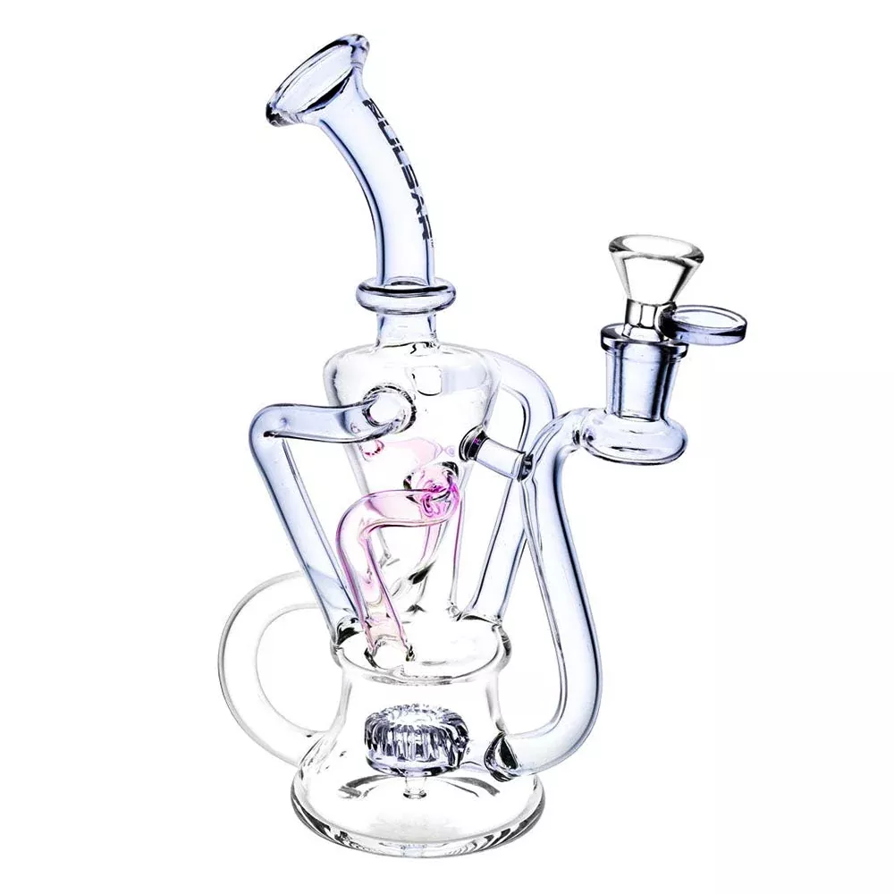 Pulsar 4 Arm 9" Recycler Glass Water Pipe with 14mm Female Slide