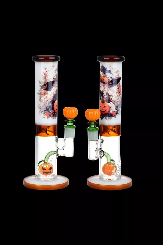 Pulsar Anime Halloween Straight Tube Glass Bong