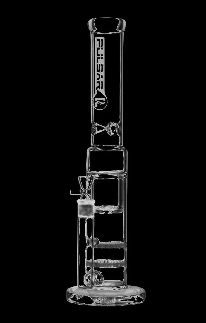 Pulsar Double Honeycomb Inverted Showerhead Perc Bong