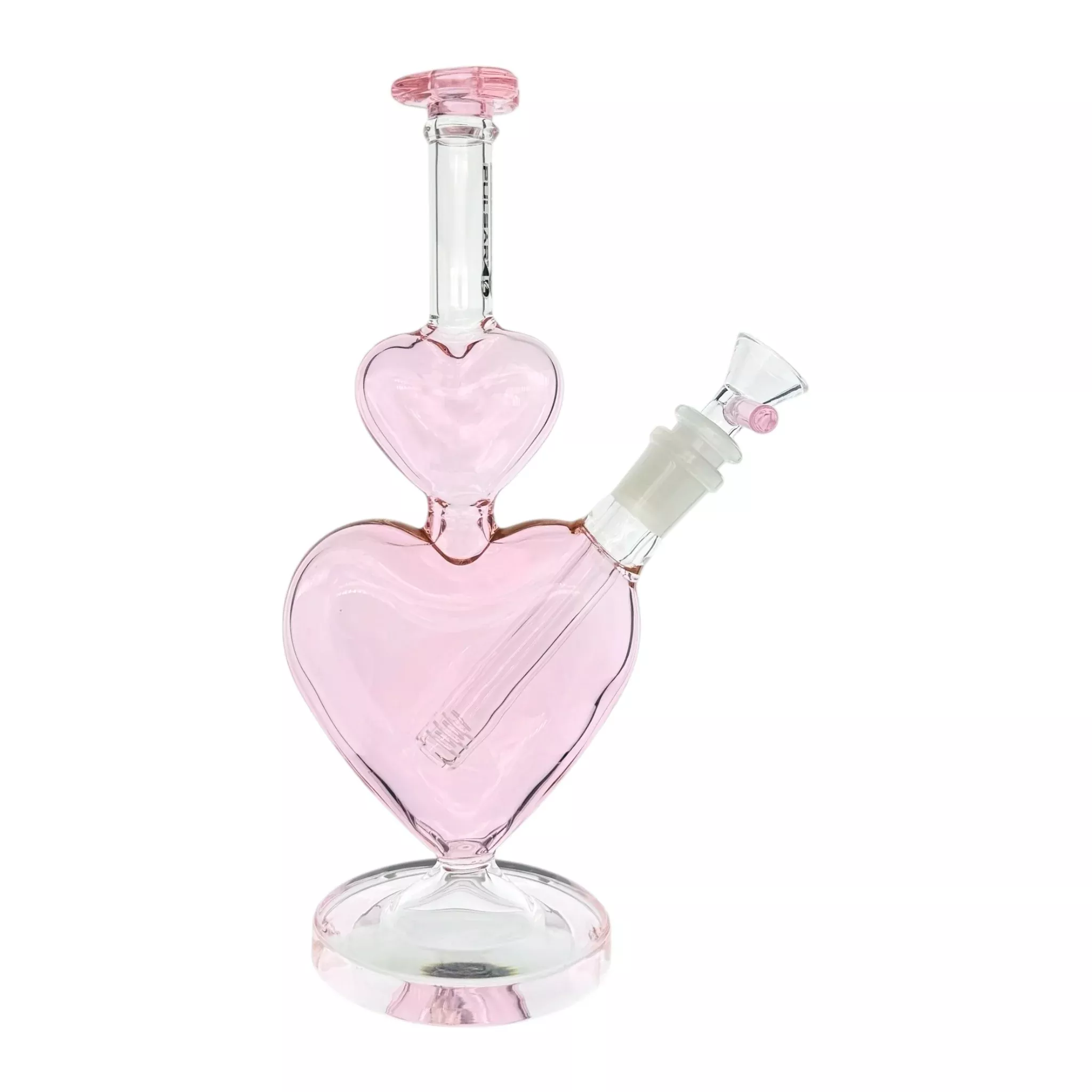 Pulsar Glass - Double Pink Heart Bong