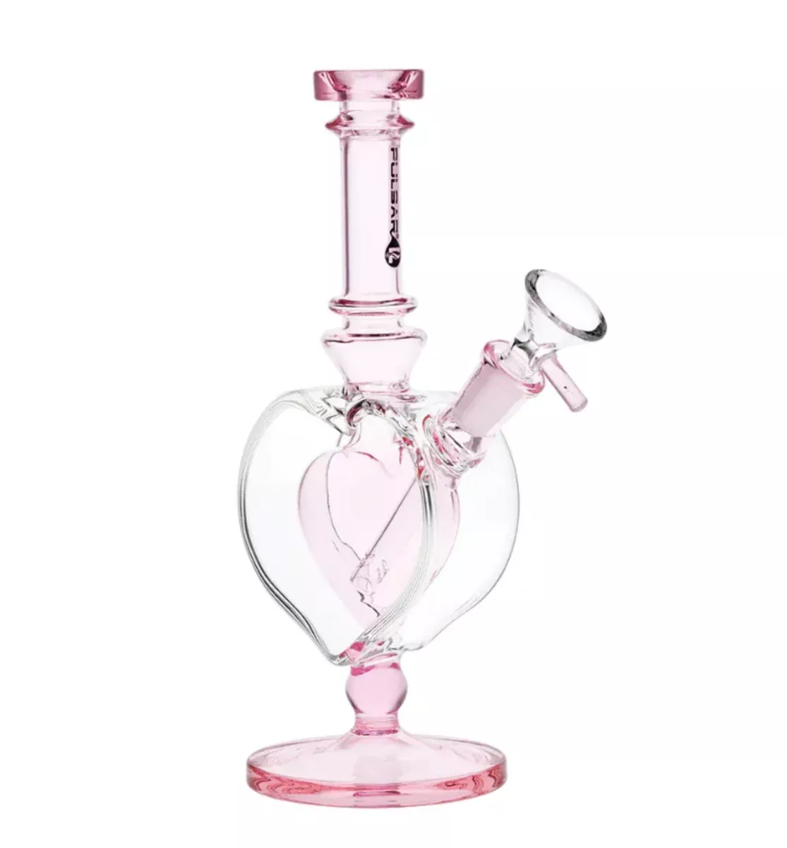 Pulsar Pink Heart Chalice Glass Water Pipe