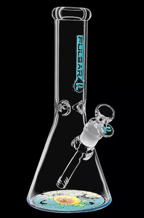 Pulsar Psychedelic Turtle Beaker Bong