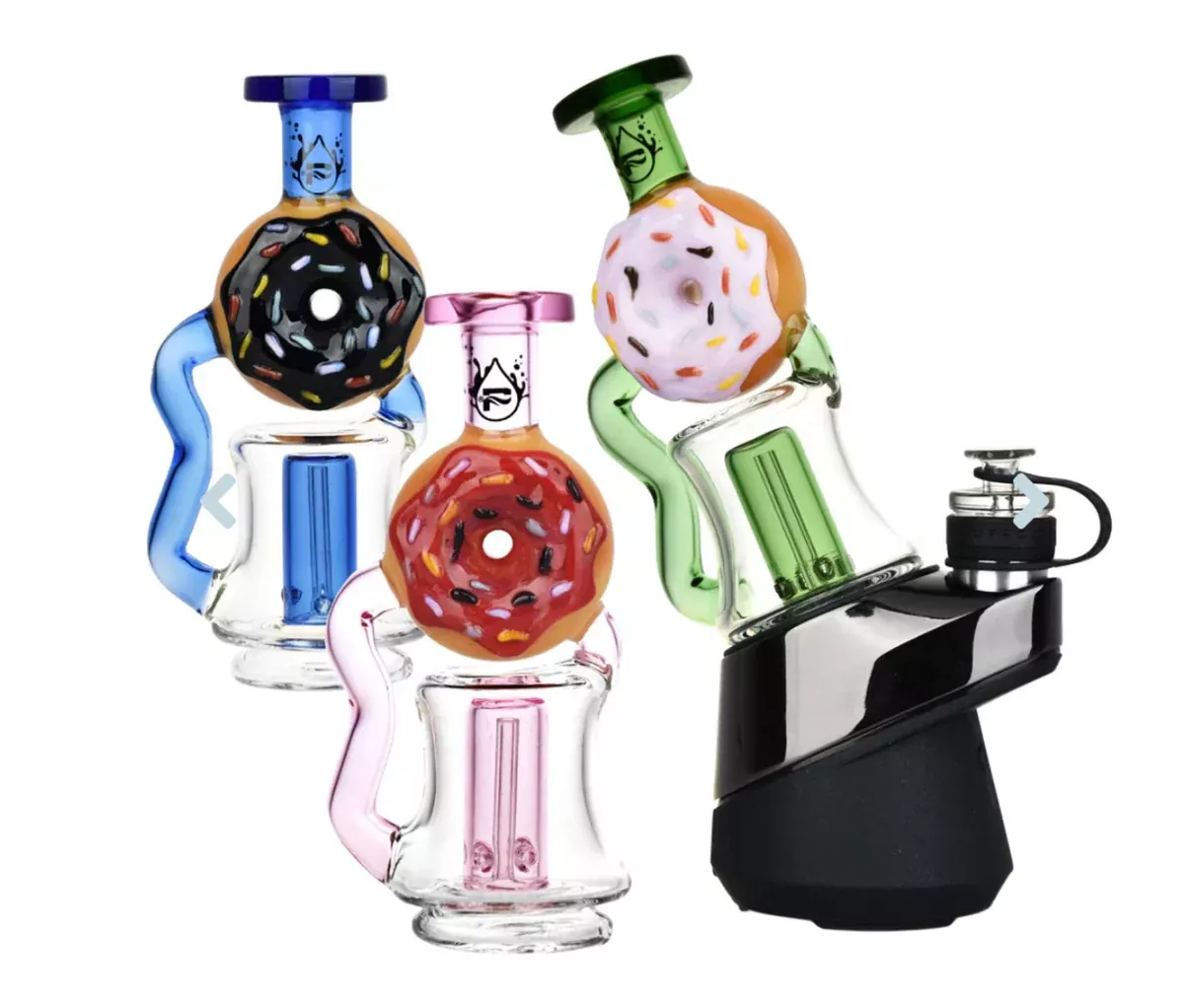 Pulsar Puffco Donut Recycler Glass Attachment (Assorted Colors)
