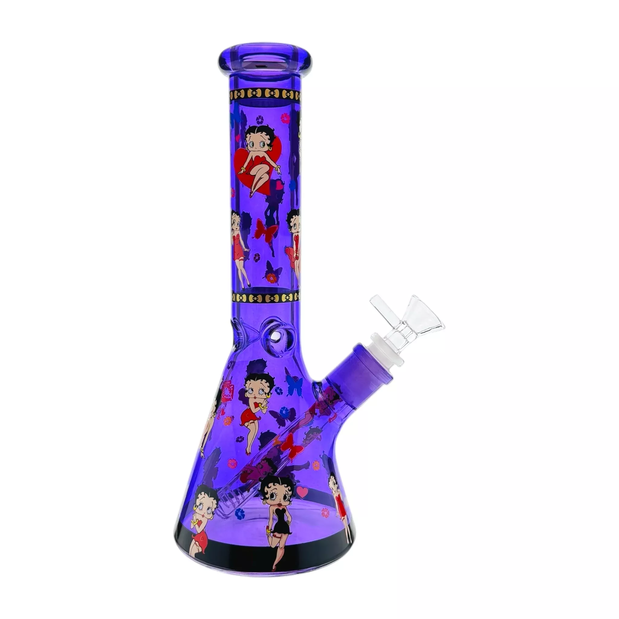 Purple Betty Boop Bong 10 Inches Tall