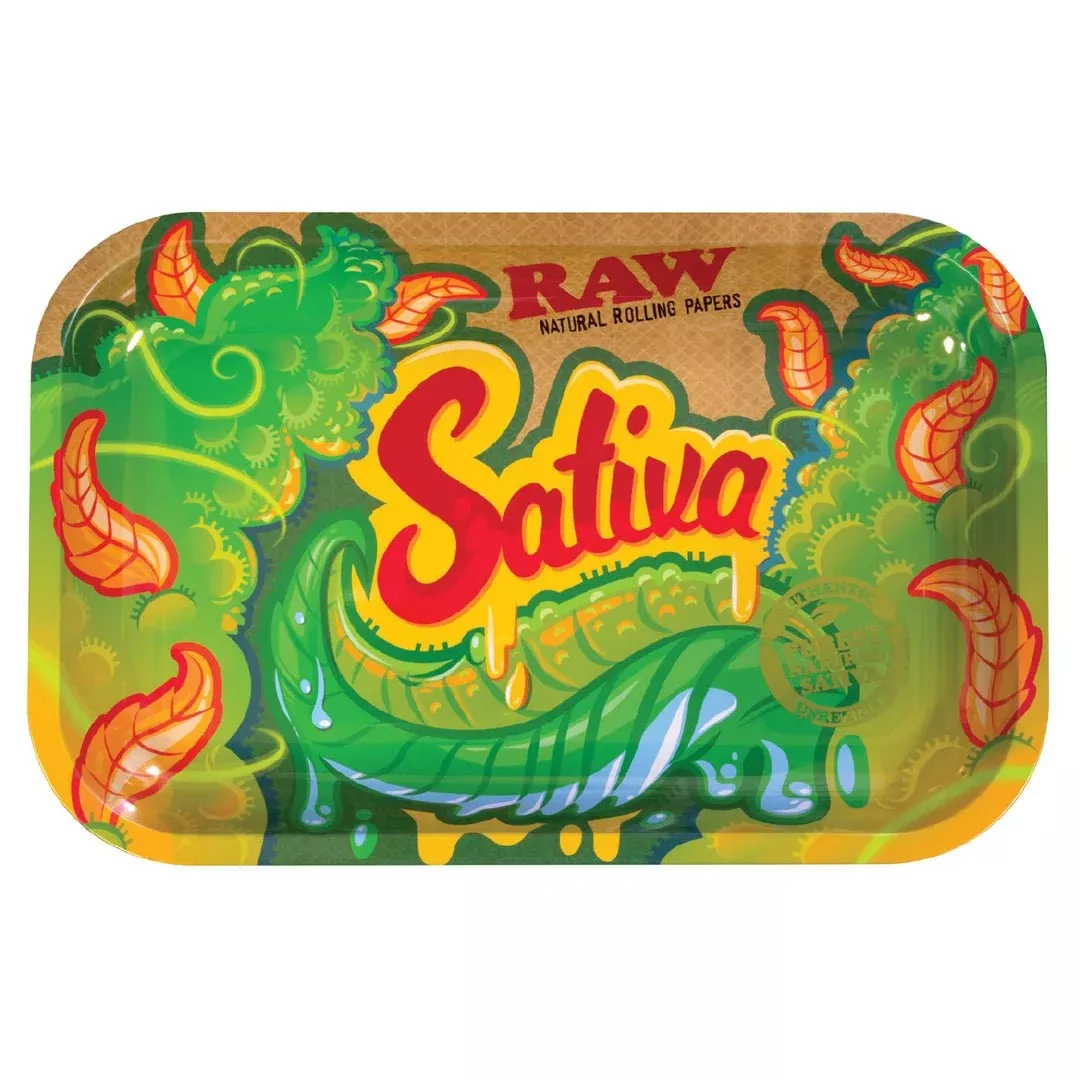 RA Sativa Small Rolling Tray - Compact & Convenient