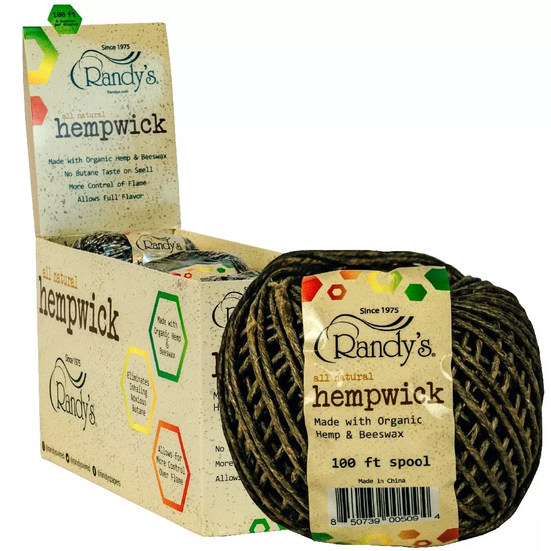 Randy's 100ft Organic Hemp Wick Spools – 6pk Display Box