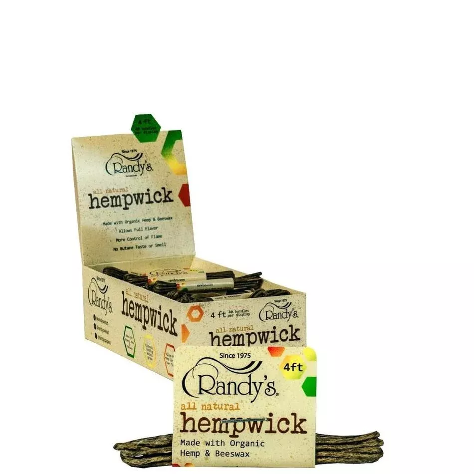 Randy's 4ft Organic Hemp Wick Bundles – 40ct Counter Display Box