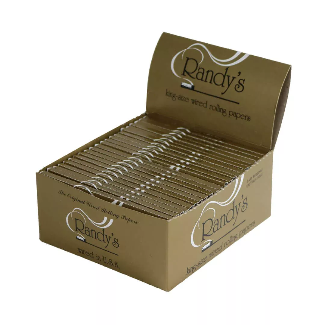 Randy's King Size Wired Rolling Papers – 25pk Display Box