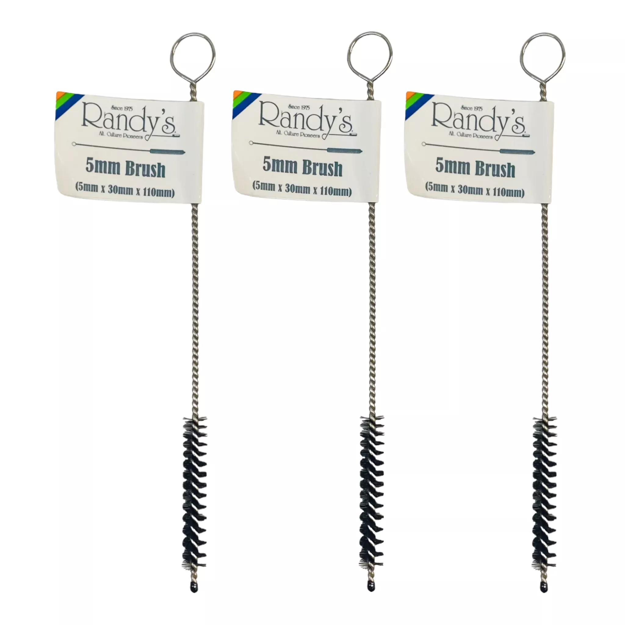 Randy's Reusable 5mm Bong Cleaning Brush 3ct