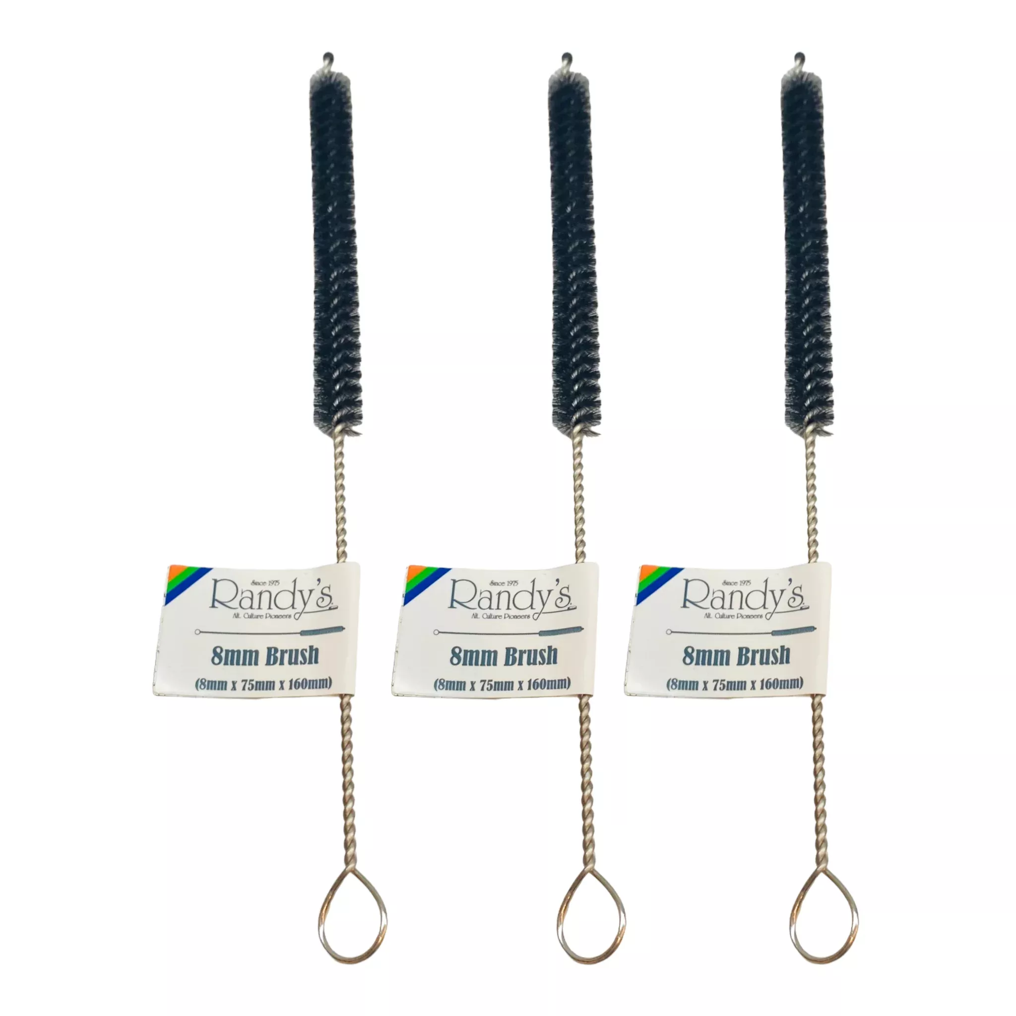 Randy's Reusable 8mm Bong Cleaning Brush 3ct