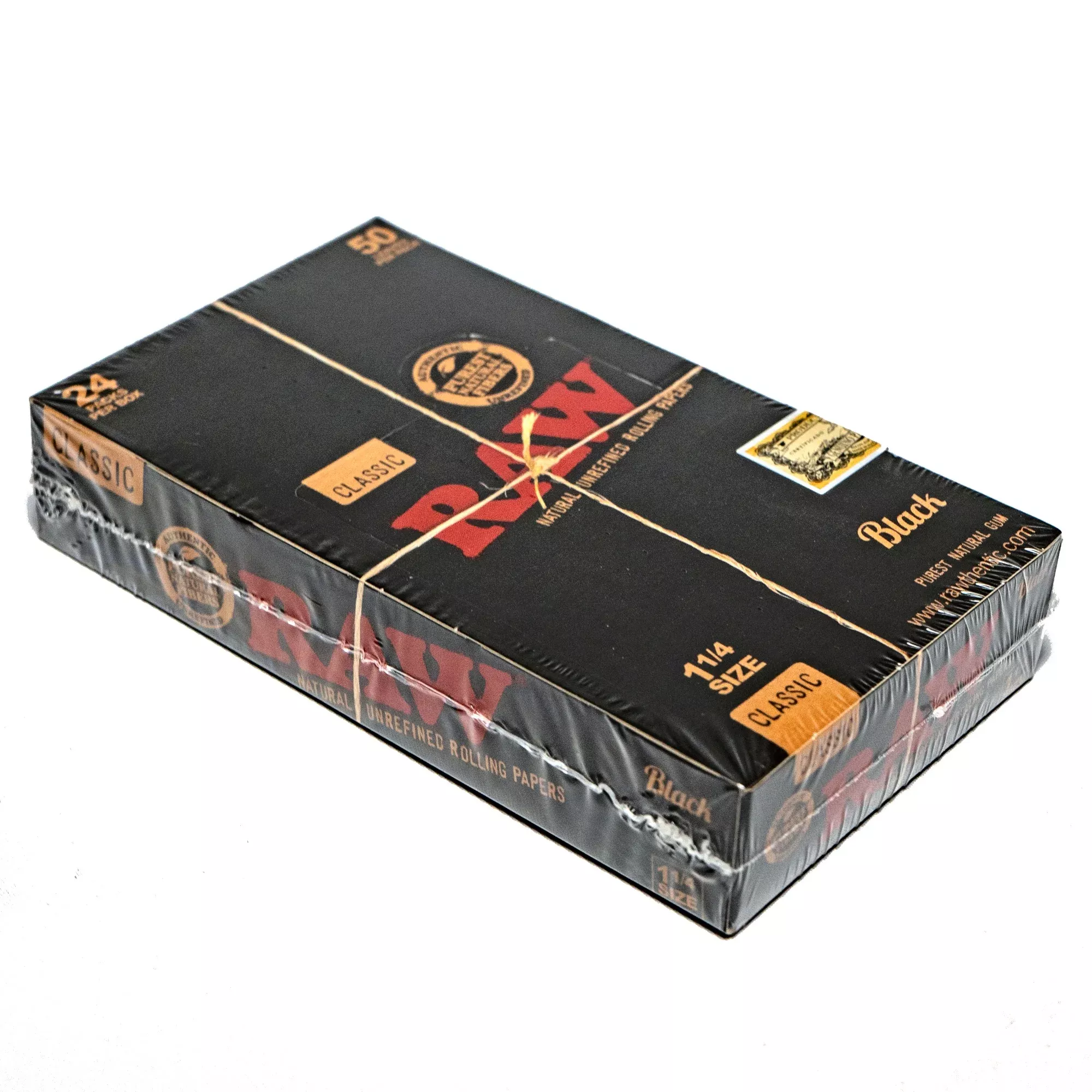 RAW - 1.25 Black - 50 Papers - 24 Pack Box