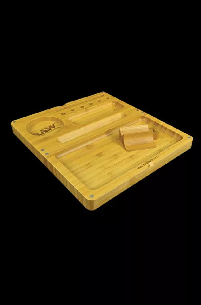 RAW Backflip Magnetic Bamboo Rolling Tray