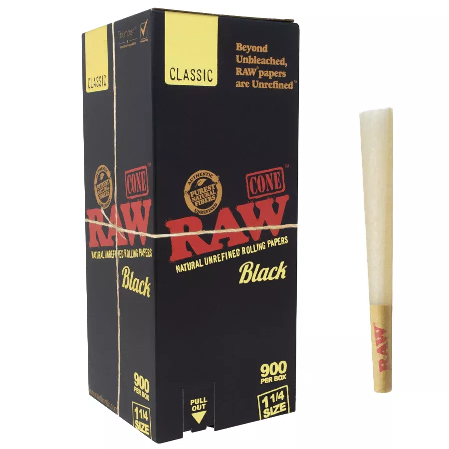 RAW Black 1 1/4 Bulk – 900ct Ultra-Thin Rolling Papers