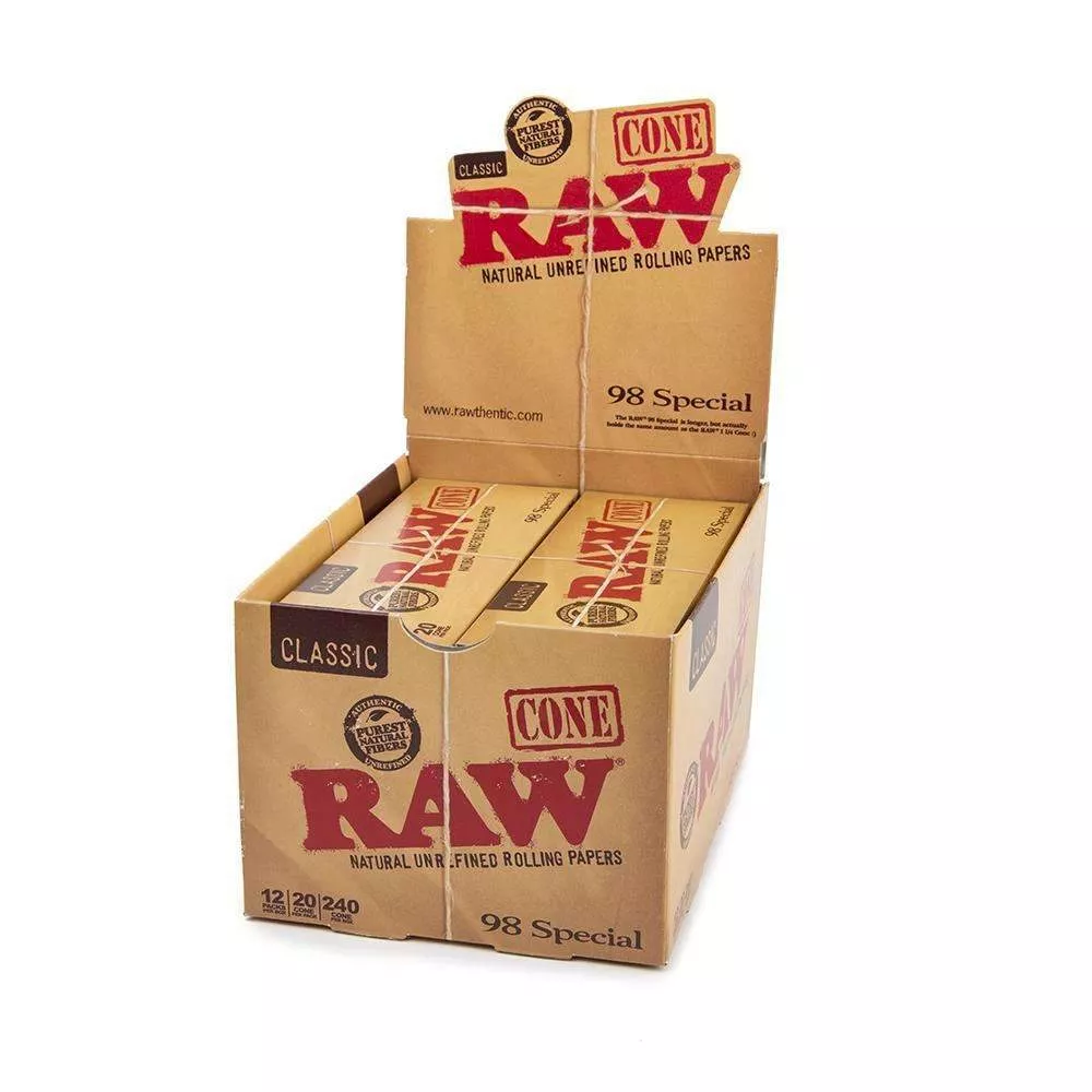 RAW Classic 98 Special Cones – Unbleached Plant Fibers