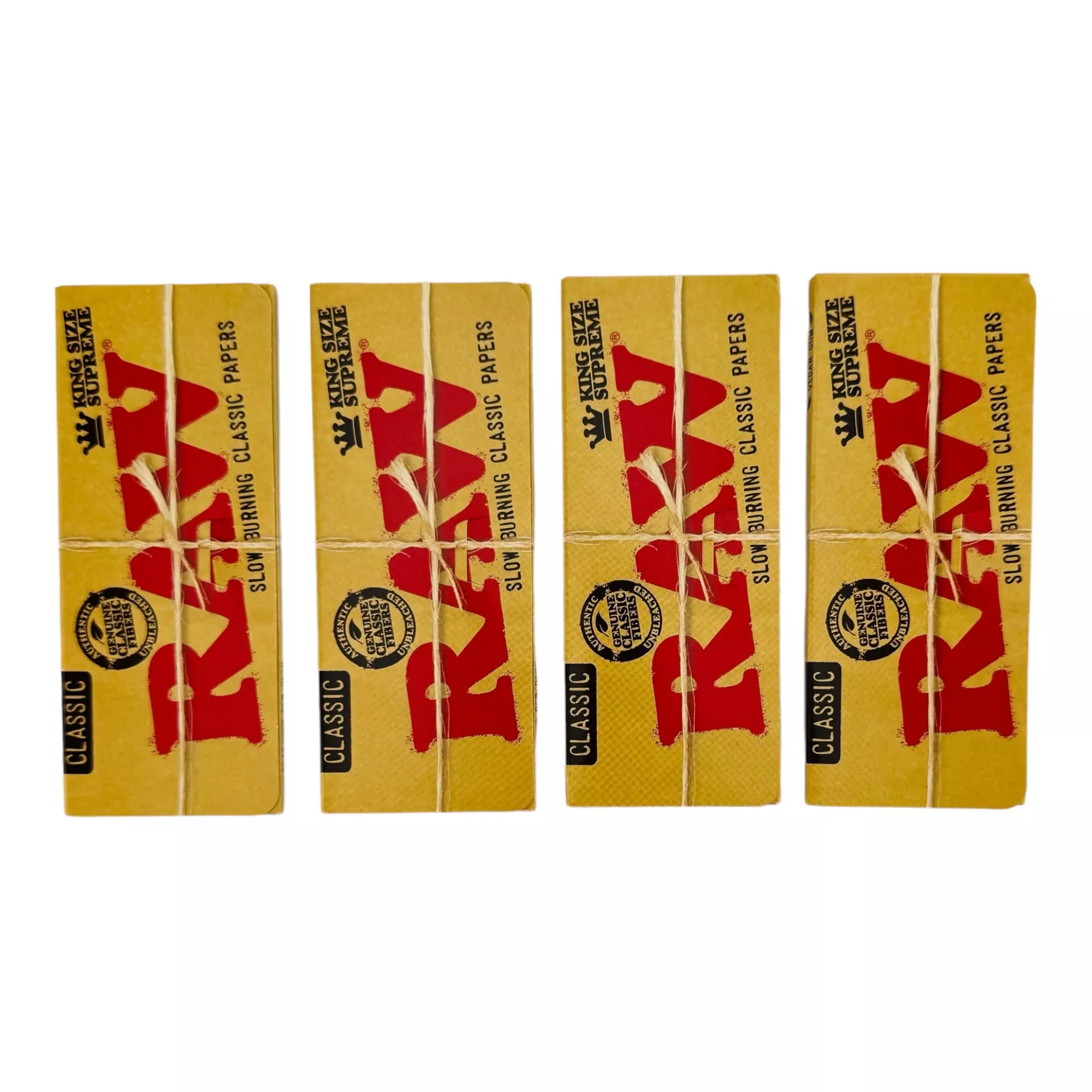 RAW - Classic Hemp King Size Supreme Rolling Papers - 4 Packs