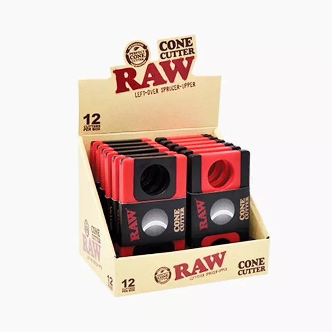 RAW Cone Cutter – 12ct Countertop Display for Pre-Rolls