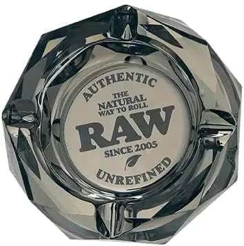 RAW Dark Side Glass Ashtray – Geometric Ash Catcher