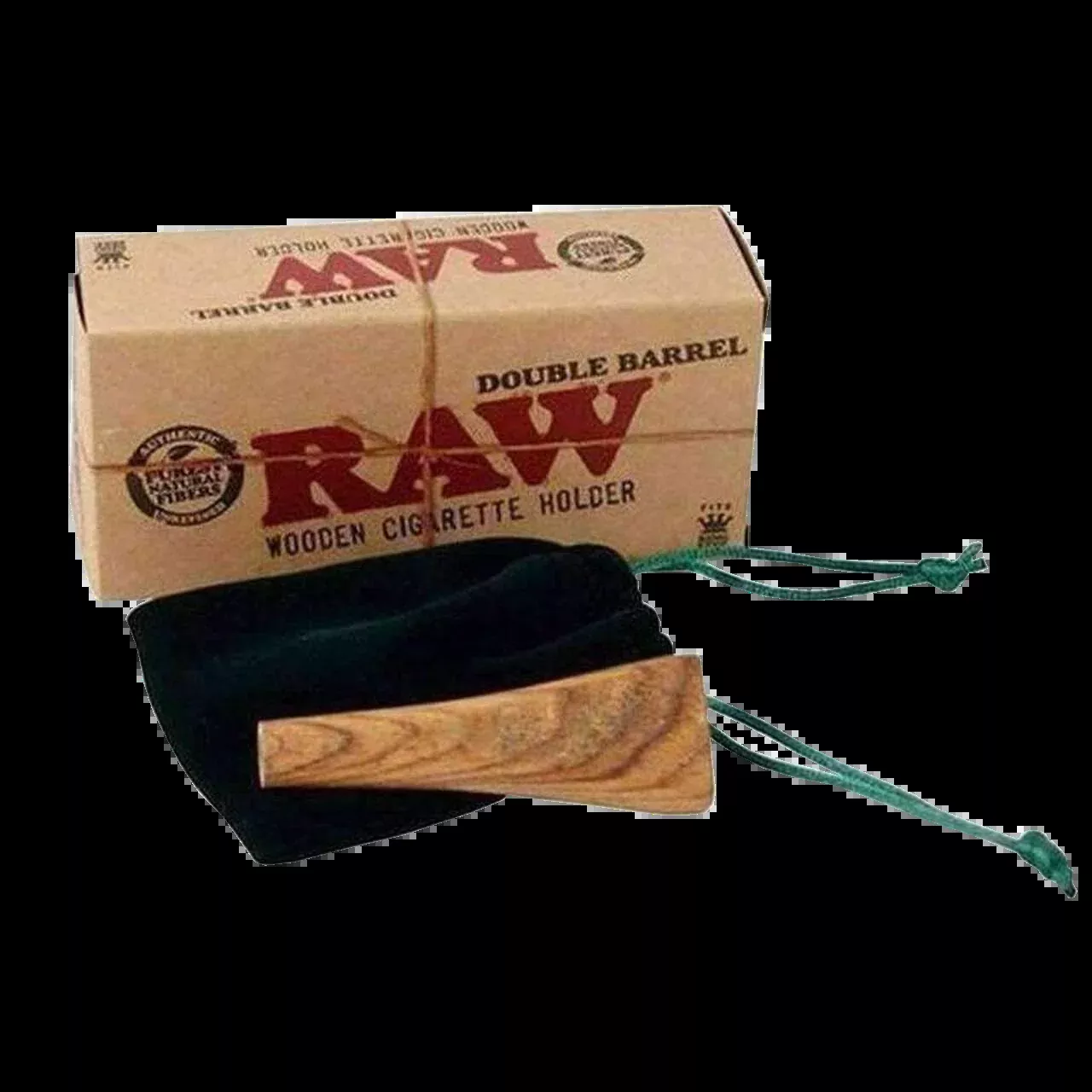 RAW Double Barrel Wooden Holder – Handcrafted Dual-Joint Cigarette Holder
