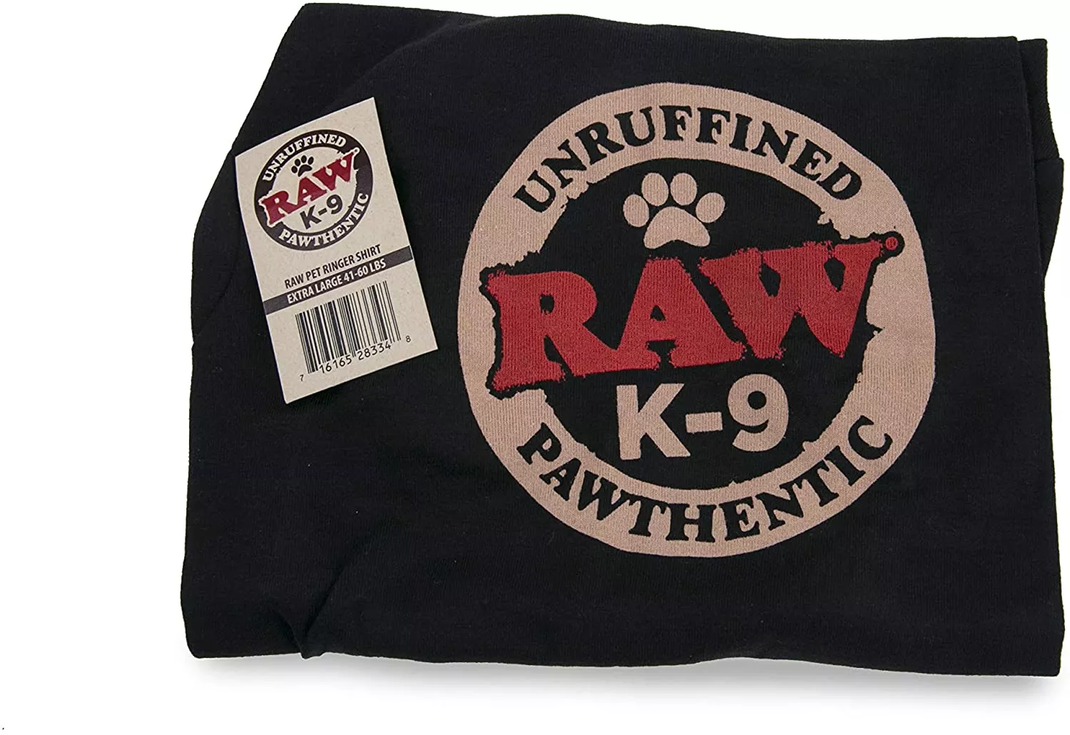 RAW K-9 Pet Ringer Shirt – Authentic RAW Dog Apparel (Extra Large)
