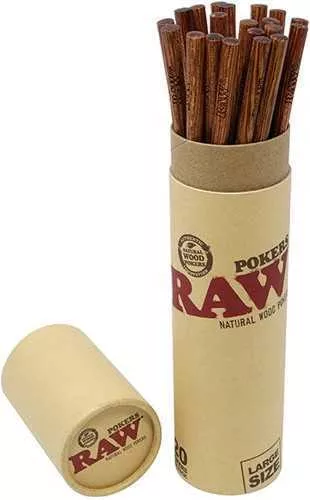 RAW Large Wood Pokers – 20 Count Retail Pack