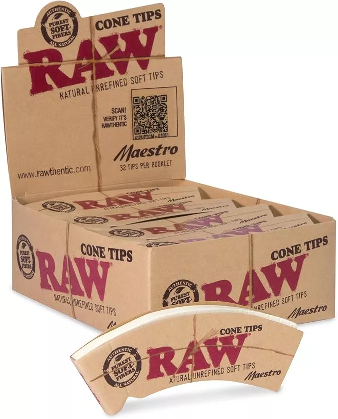 RAW Maestro Cone Tips Curved Crutches - 24 Pack Box