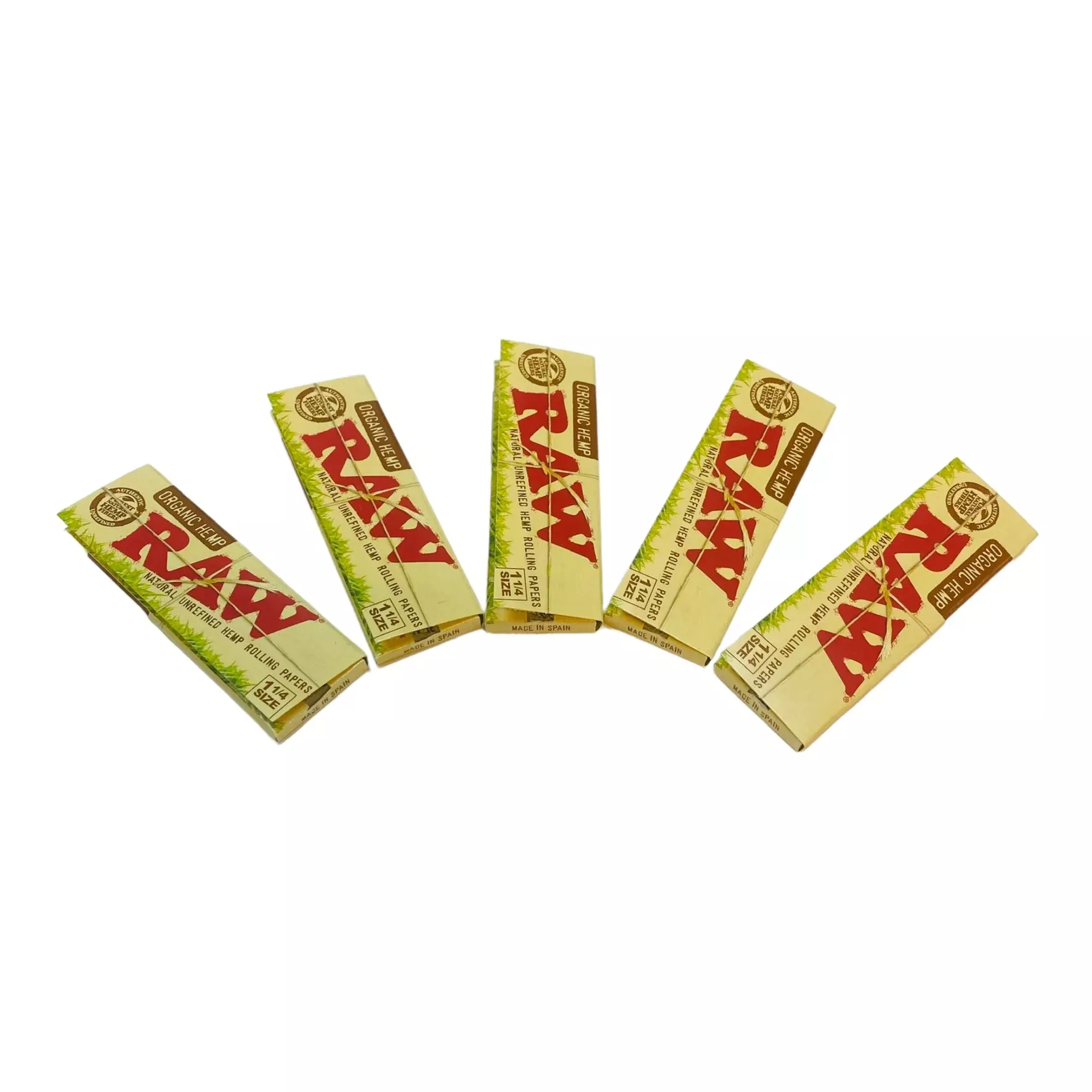 RAW - Organic 1.25 Papers - 5 Packs