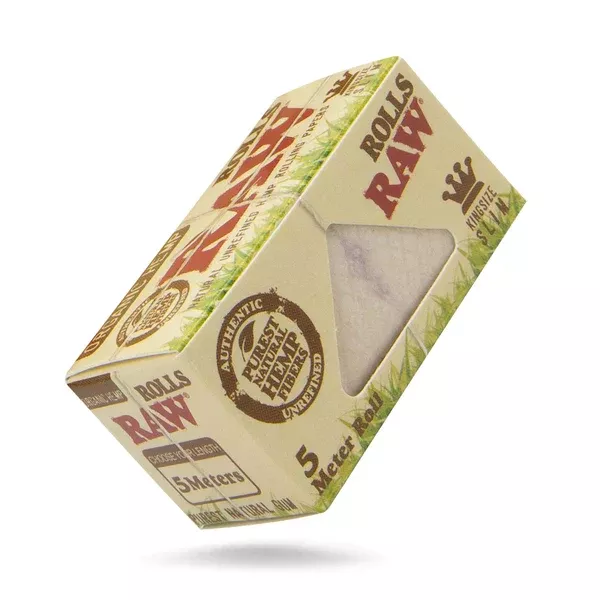 RAW Organic Hemp King Size Slim Rolls 5 Meter Spools - 24 Count Box
