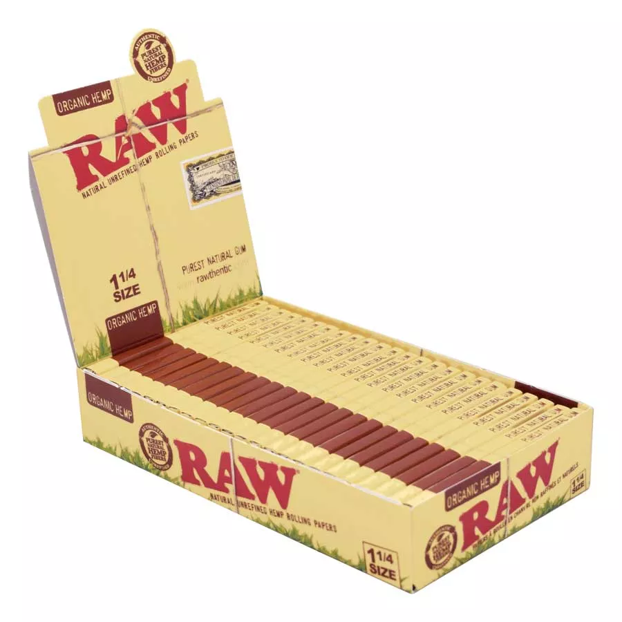 RAW Organic Hemp Rolling Papers – 1 1/4 Size
