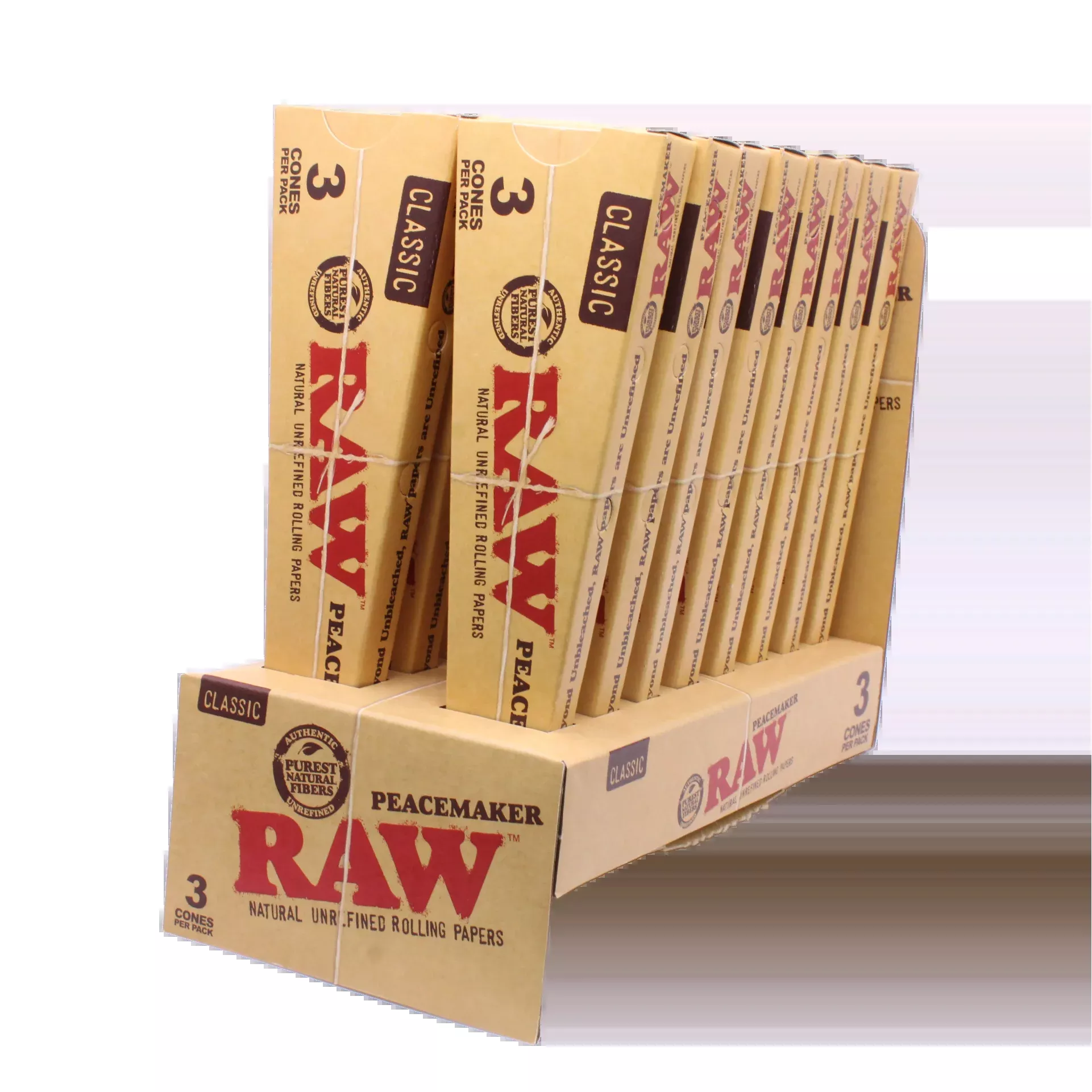RAW Peacemaker Cones 140mm – 48-Count Display Box