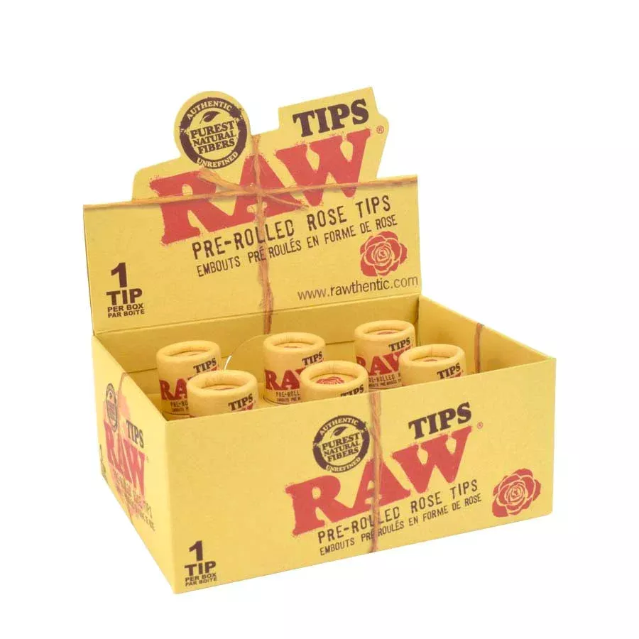 RAW Pre-Rolled Rose Tips - 6 Count Display