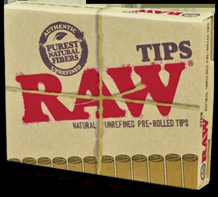 RAW Pre-Rolled Tips – 20ct Protective Storage Box