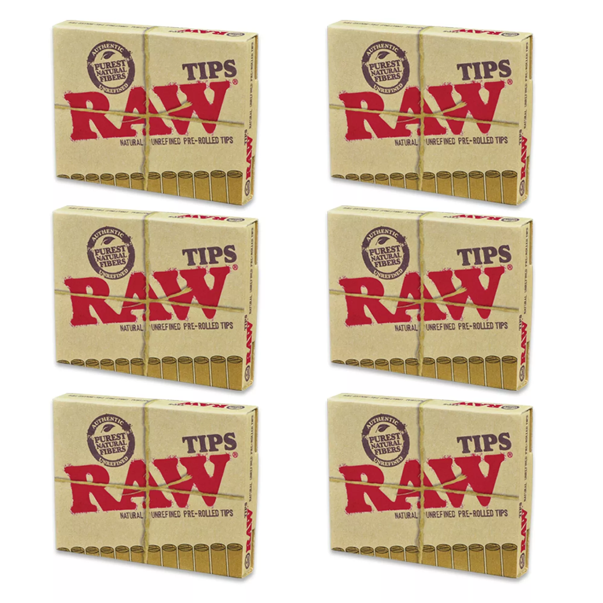 RAW - Pre Rolled Tips - 6 Packs